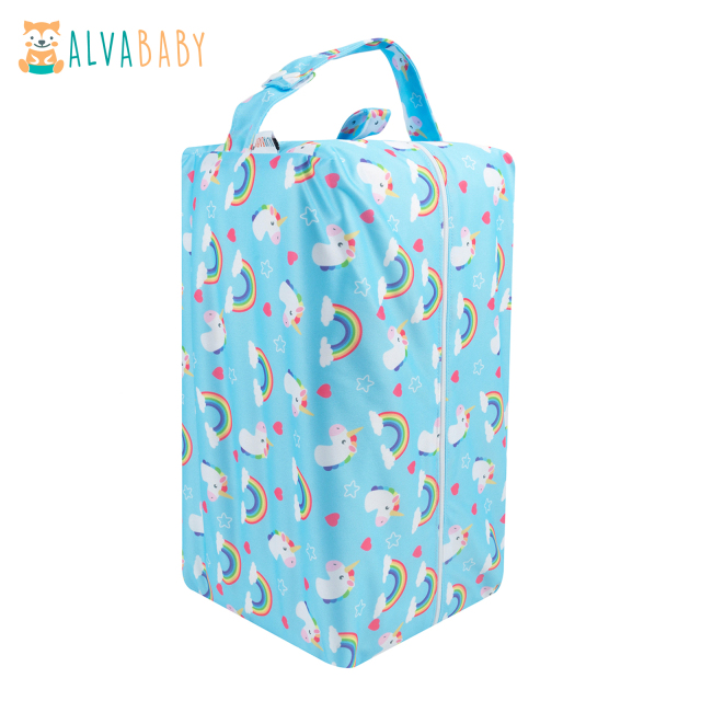 ALVABABY Diaper Pod with Double TPU layers- Unicorn and Rainbow (LP-H261A)