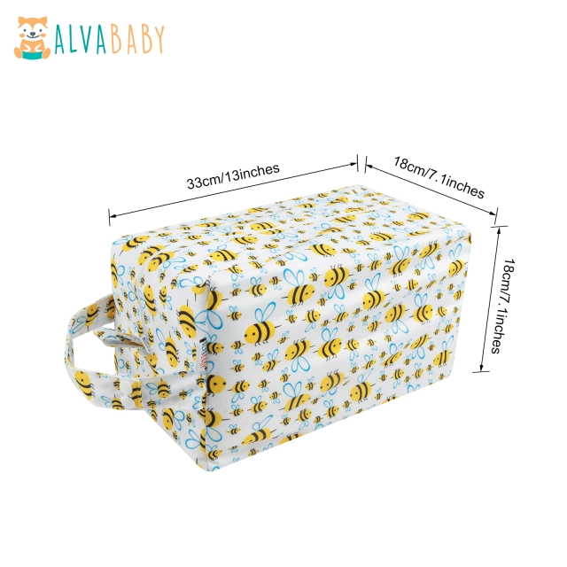 ALVABABY Diaper Pod with Double TPU layers - Bees(LP-H117A)