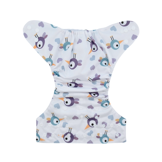 ALVABABY One Size Print Pocket Cloth Diaper -birds（H046A)