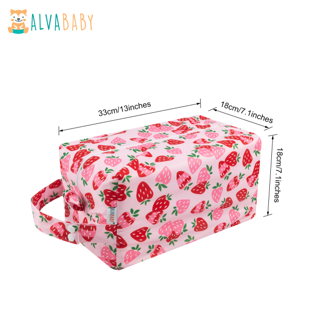 ALVABABY Diaper Pod with Double TPU layers-Strawberry  (LP-H037A)