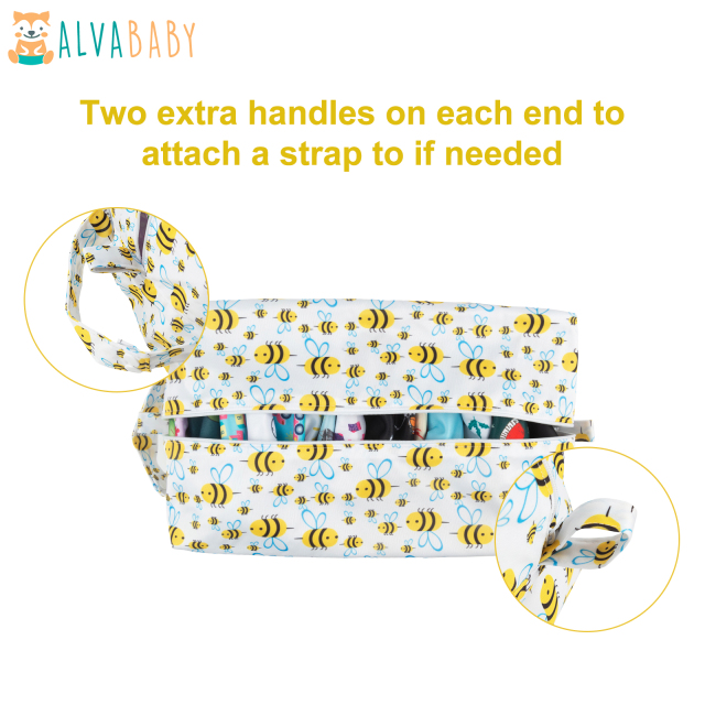ALVABABY Diaper Pod with Double TPU layers - Bees(LP-H117A)