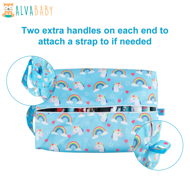 ALVABABY Diaper Pod with Double TPU layers- Unicorn and Rainbow (LP-H261A)