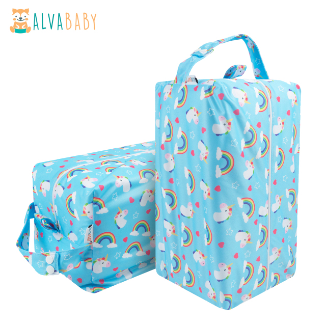 ALVABABY Diaper Pod with Double TPU layers- Unicorn and Rainbow (LP-H261A)