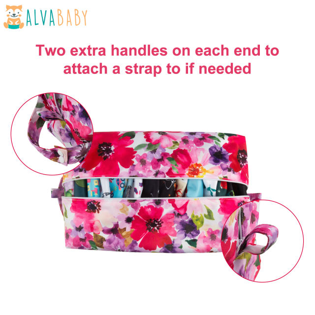 ALVABABY Diaper Pod with Double TPU layers-Flowers  (LP-H065A)