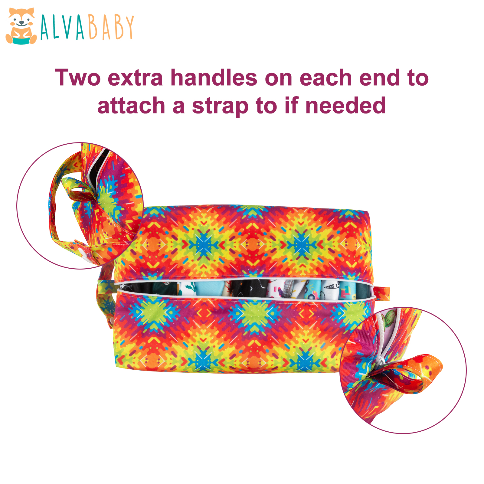 ALVABABY Diaper Pod, Waterproof Wet Bag for Daycare & Travel (Orange, LP-H246A)