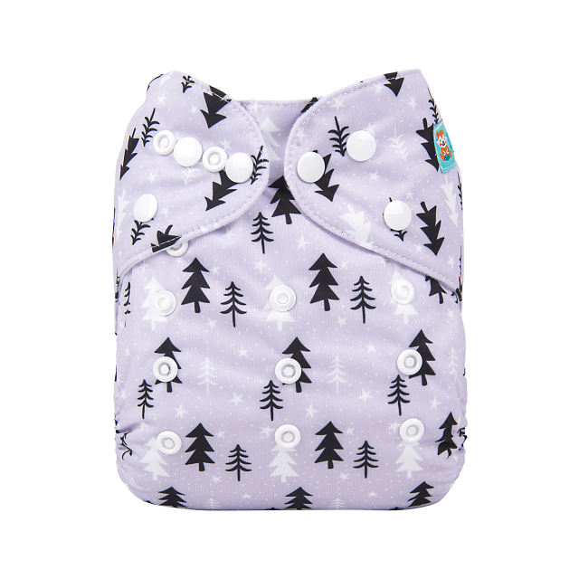 ALVABABY One Size Print Pocket Cloth Diaper -Christmas trees(H138A)