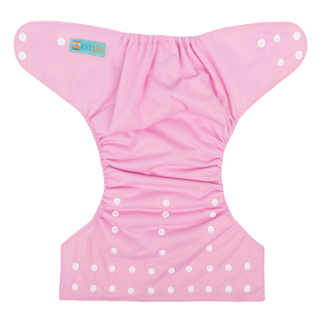 ALVABABY Big Size Pocket Cloth Diaper -Pink (ZB18A)