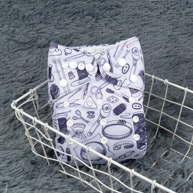 ALVABABY One Size Print Pocket Cloth Diaper -Tailor tools(H397A)