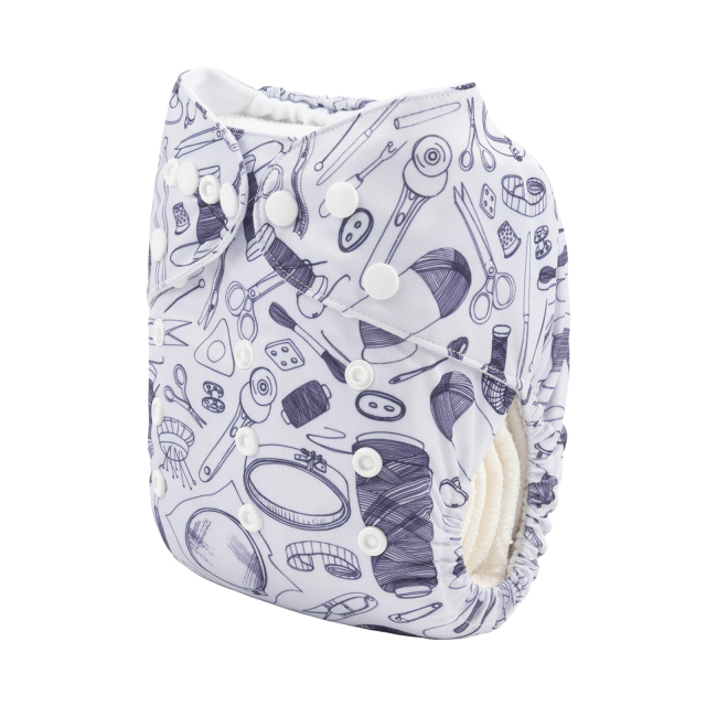 ALVABABY One Size Print Pocket Cloth Diaper -Tailor tools(H397A)