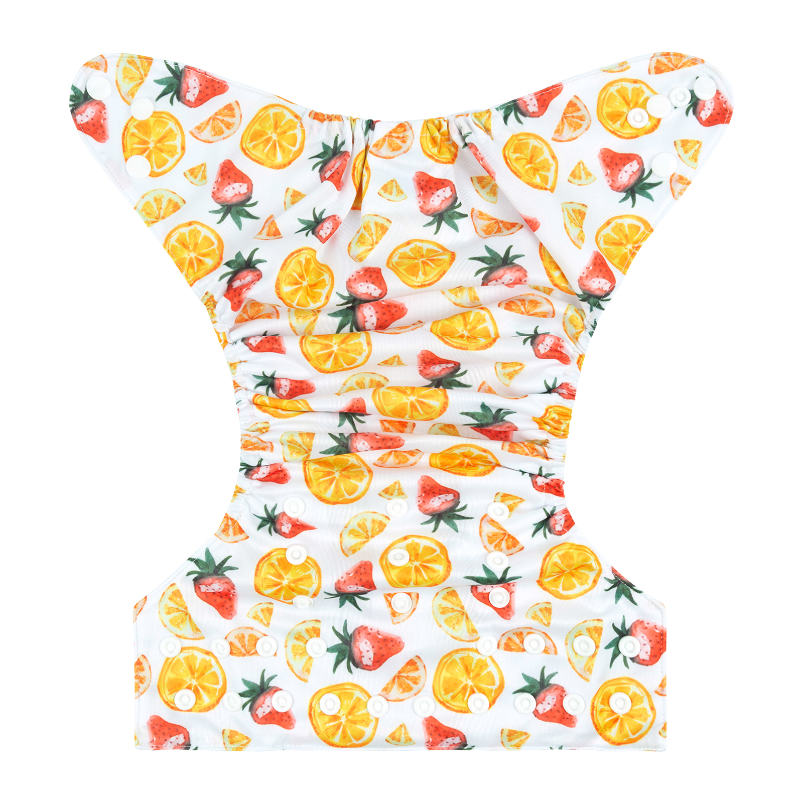 ALVABABY One Size Print Pocket Cloth Diaper-Strawberry&Orange(H390A)