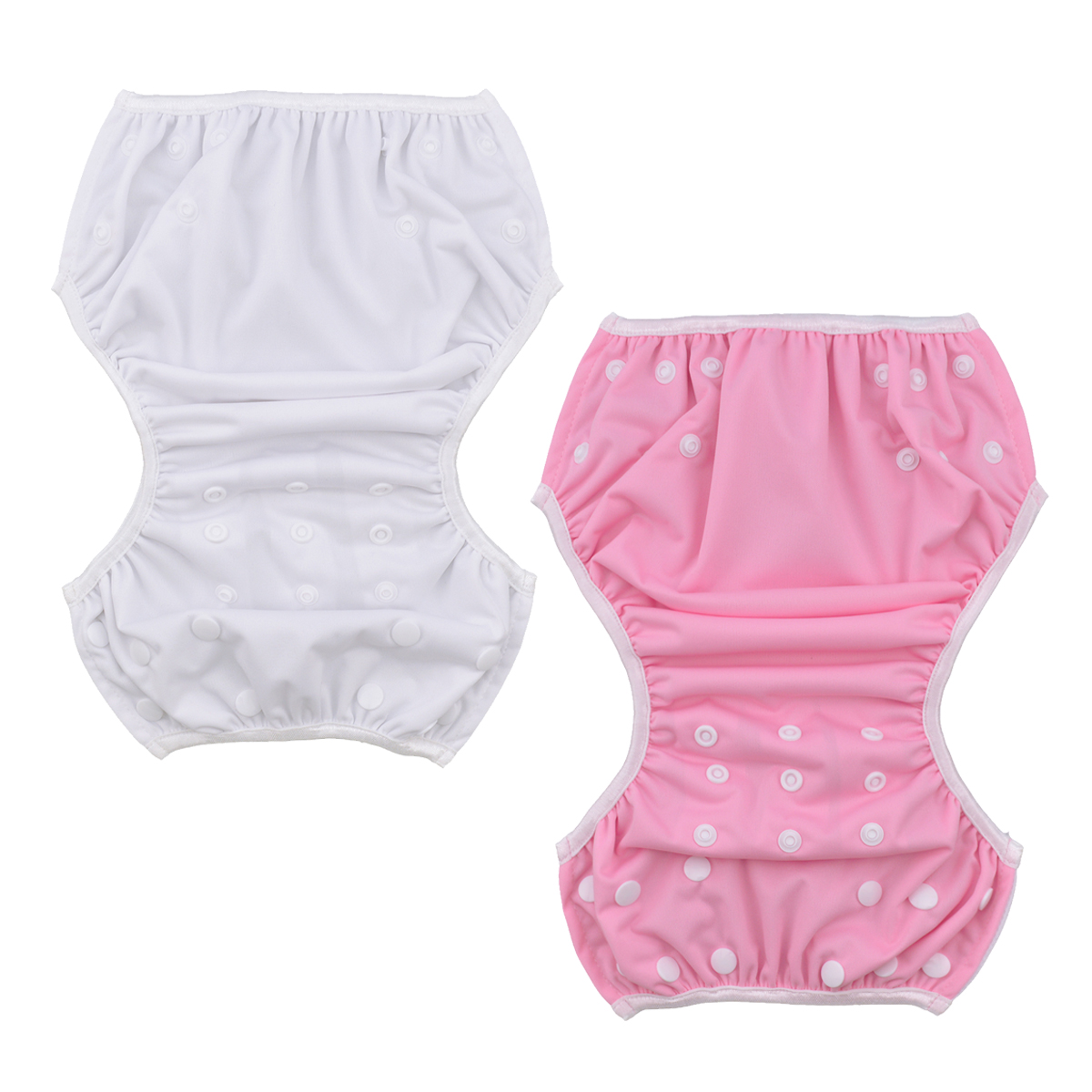 ALVABABY 2PCS Reusable Swim Diaper - Adjustable One Size Swimwear for Infants & Toddlers (2SW-WZ01)