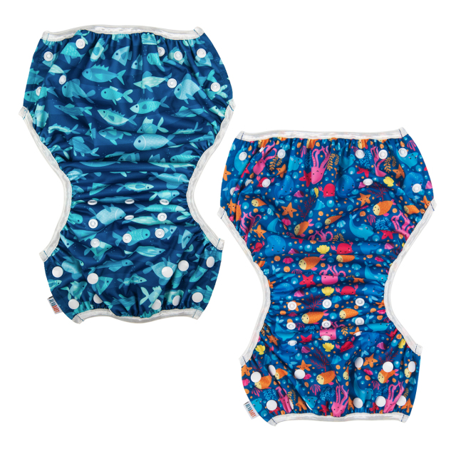 ALVABABY 2PCS Printed Swim Diapers (2SW-WZ07)