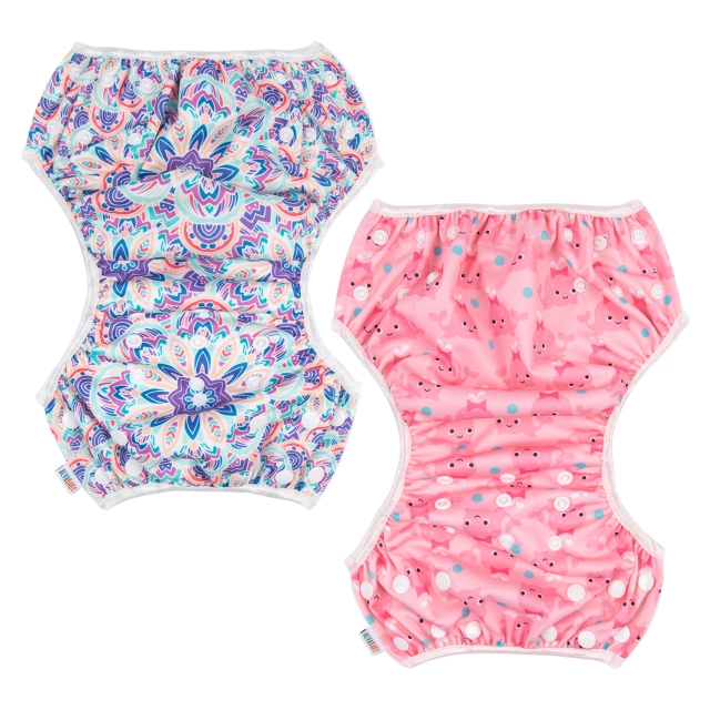 ALVABABY 2PCS Printed Swim Diapers (2SW-WZ05)