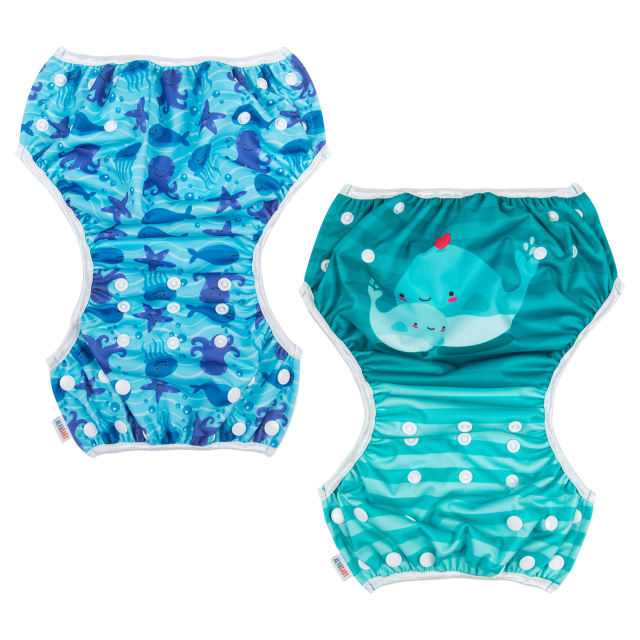 ALVABABY 2PCS Printed Swim Diapers (2SW-WZ06)