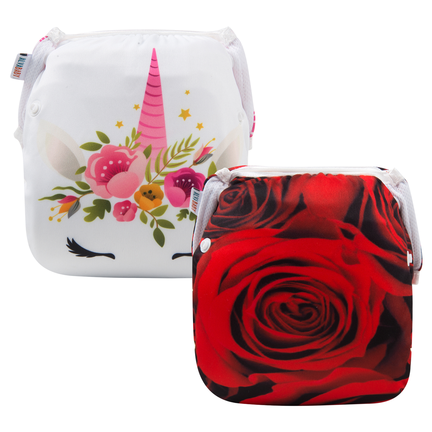 ALVABABY 2PCS Reusable Swim Diaper - Adjustable One Size Swimwear for Infants & Toddlers (DYK-AMD0122A)