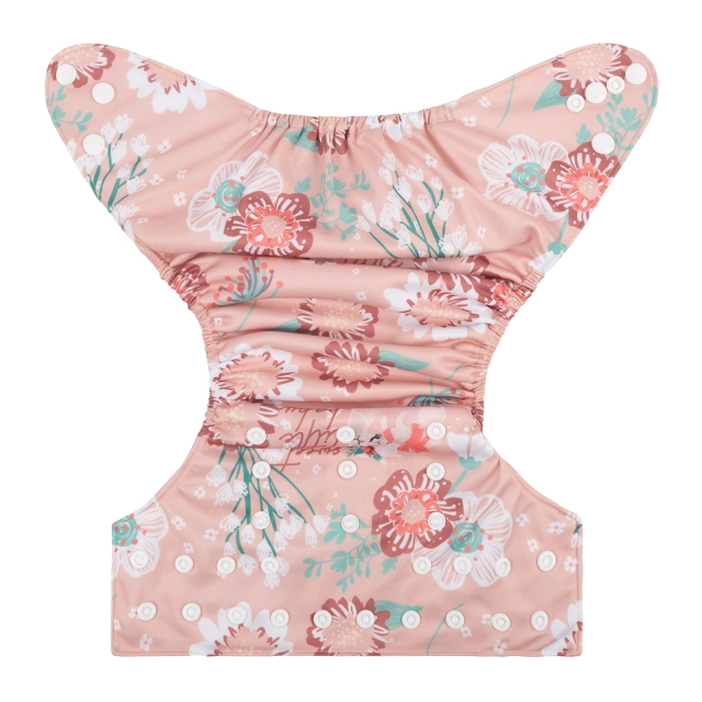ALVABABY One Size Positioning Printed Cloth Diaper -Alpaca(YDP118A)