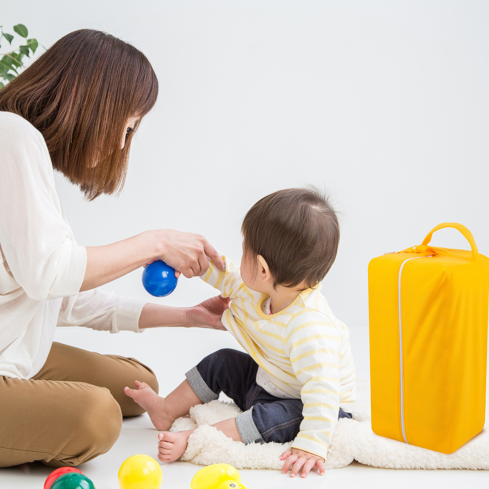 ALVABABY Diaper Pod with Double TPU layers -Yellow (LP-B01A)