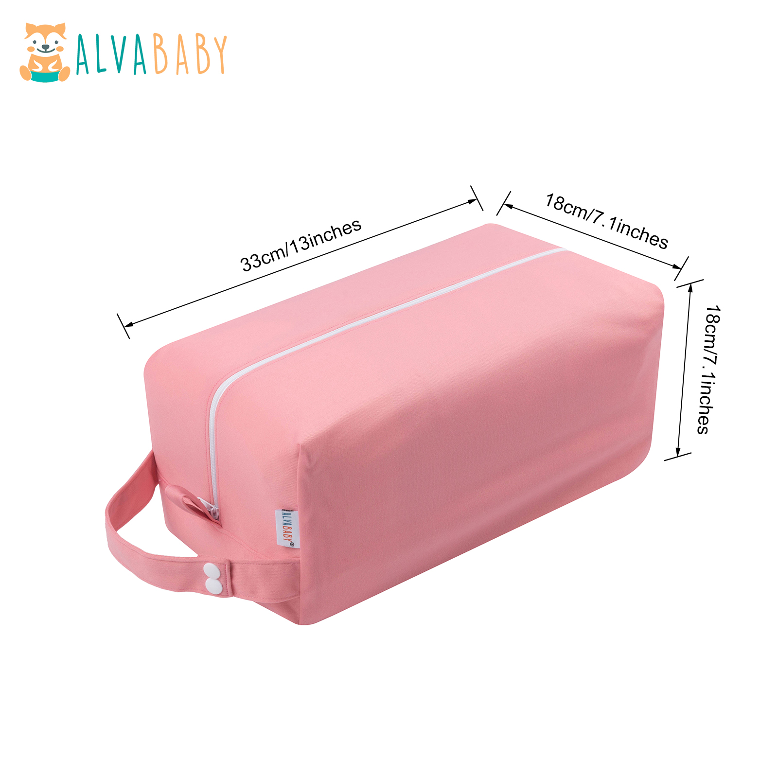 ALVABABY Diaper Pod, Waterproof Wet Bag for Daycare & Travel (Pink, LP-B16A)