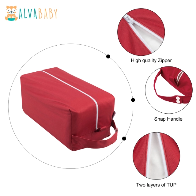 ALVABABY Diaper Pod with Double TPU layers -Red(LP-B36A)