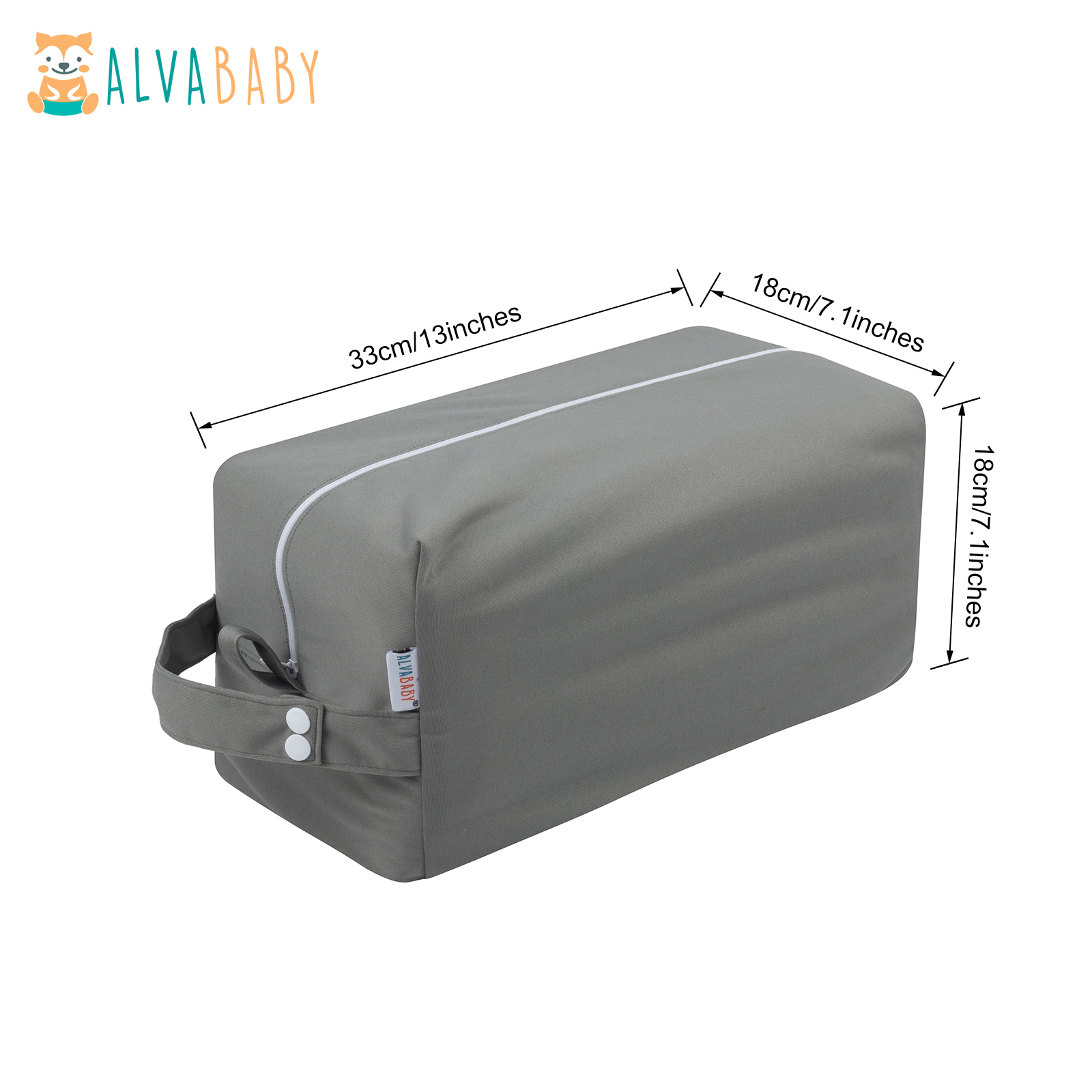 ALVABABY Diaper Pod, Waterproof Wet Bag for Daycare & Travel (Grey, LP-B29A)
