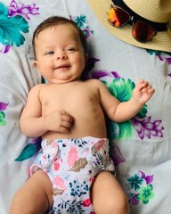 ALVABABY One Size Print Pocket Cloth Diaper -flowers(H050A)