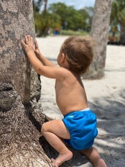 ALVABABY One Size Solid Color Pocket Cloth Diaper -Blue(B25A)