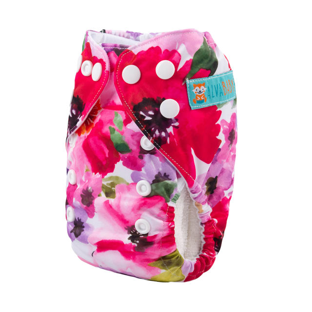 ALVABABY Newborn Pocket Cloth Diaper-Flowers (SH065A)