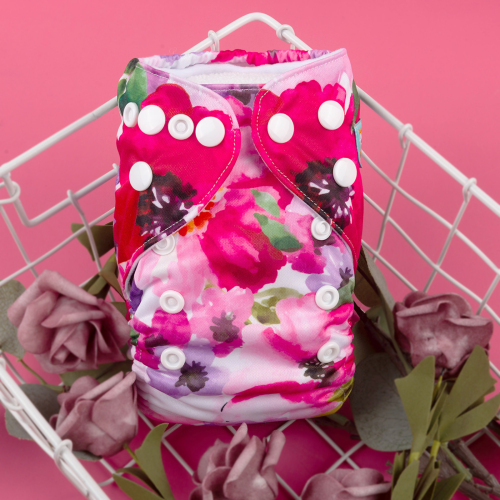 ALVABABY Newborn Cloth Diaper - Adjustable,Washable,Reusable Cloth Diaper with Pocket for Baby under 12lbs  (SH065A Flowers)