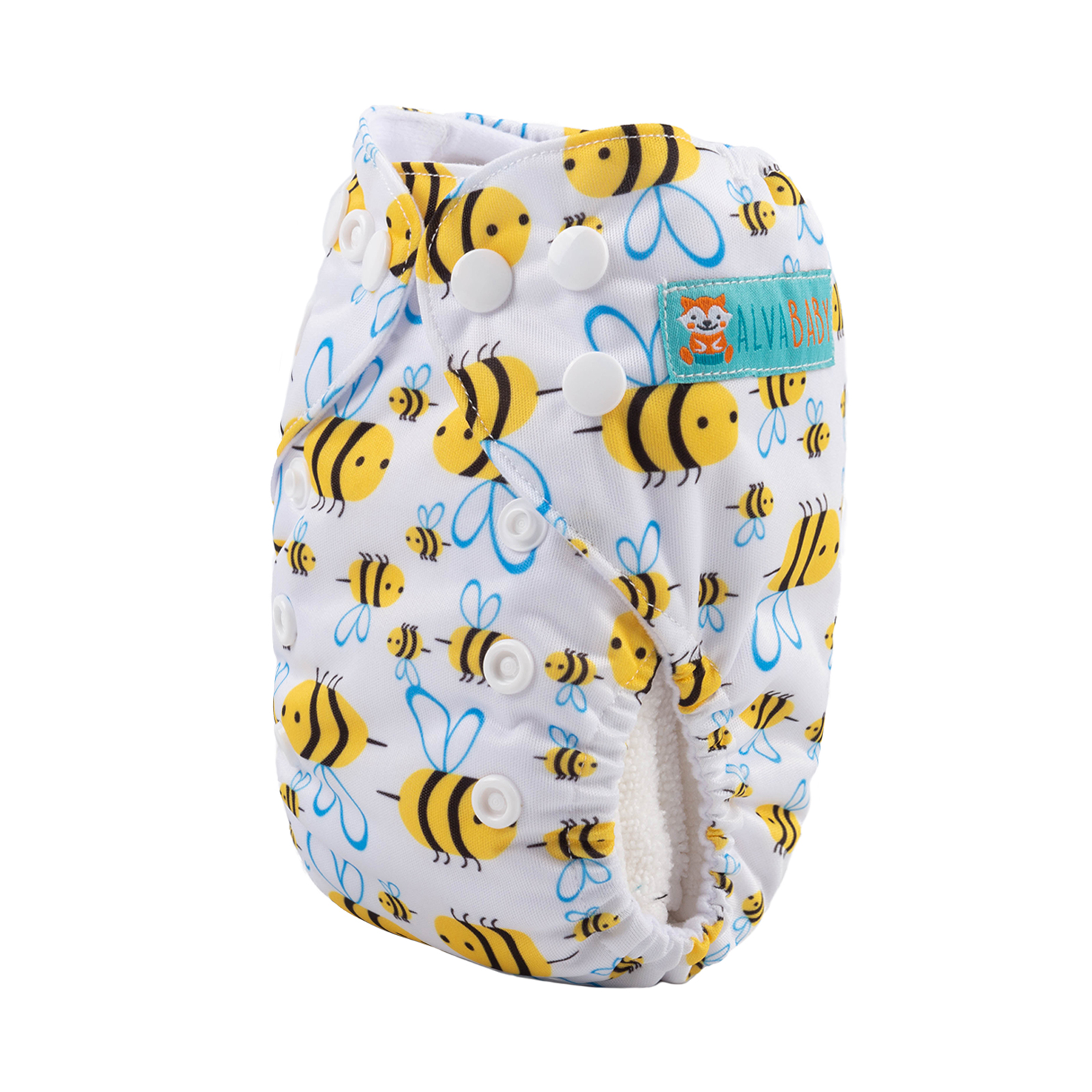 ALVABABY Newborn Cloth Diaper - Adjustable,Washable,Reusable Cloth Diaper with Pocket for Baby under 12lbs (SH117A Bees)