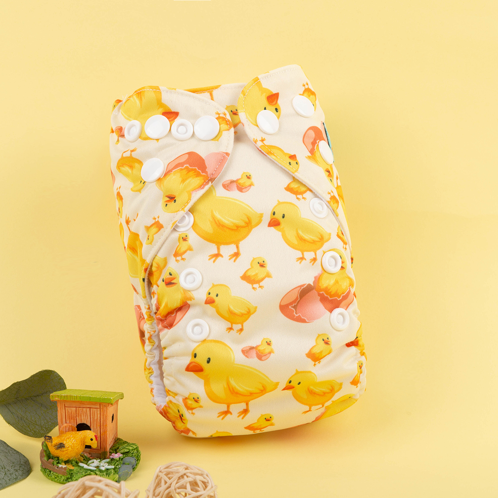 ALVABABY Newborn Cloth Diaper - Adjustable,Washable,Reusable Cloth Diaper with Pocket for Baby under 12lbs (SH289A Chicks)