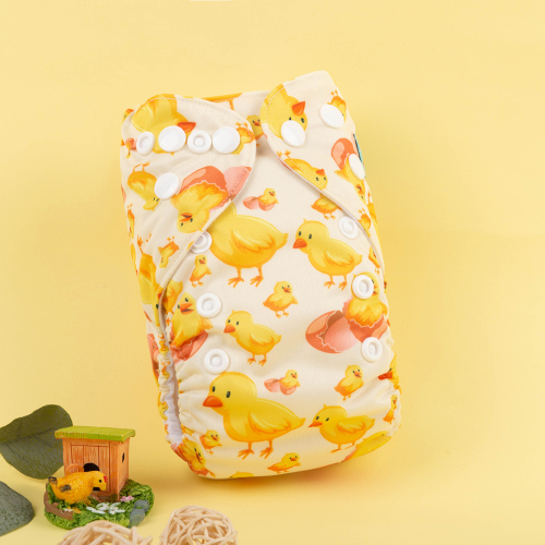 ALVABABY Newborn Cloth Diaper - Adjustable,Washable,Reusable Cloth Diaper with Pocket for Baby under 12lbs (SH289A Chicks)