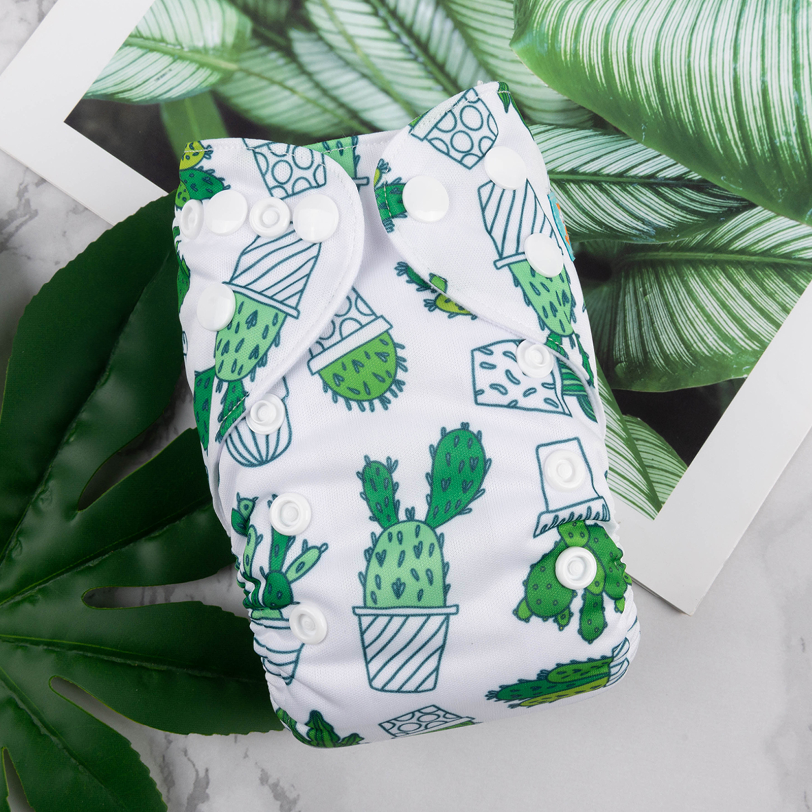 ALVABABY Newborn Cloth Diaper - Adjustable,Washable,Reusable Cloth Diaper with Pocket for Baby under 12lbs (SH134A Cactus)