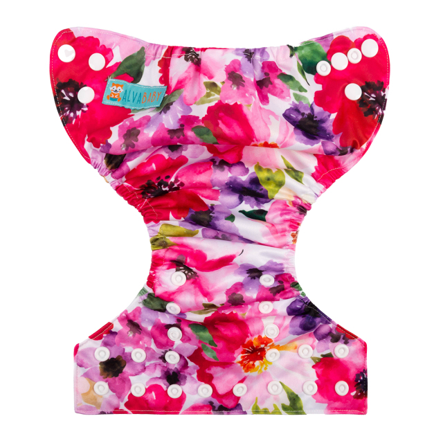 ALVABABY Newborn Pocket Cloth Diaper-Flowers (SH065A)