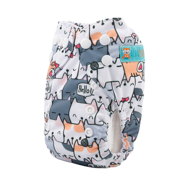 ALVABABY Newborn Pocket Cloth Diaper-Cats(SH286A)