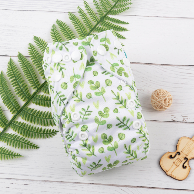 ALVABABY Newborn Pocket Cloth Diaper-Leaves(SH187A)