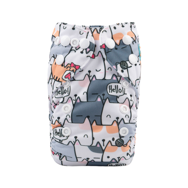 ALVABABY Newborn Pocket Cloth Diaper-Cats(SH286A)