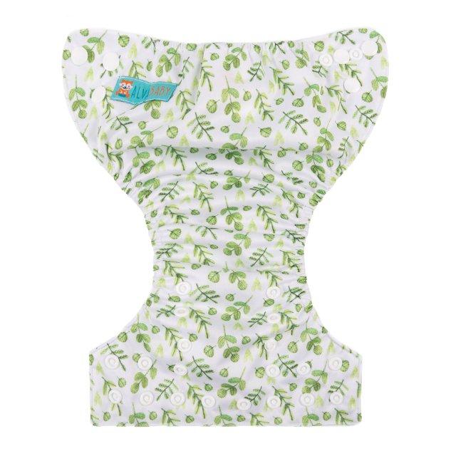 ALVABABY Newborn Pocket Cloth Diaper-Leaves(SH187A)