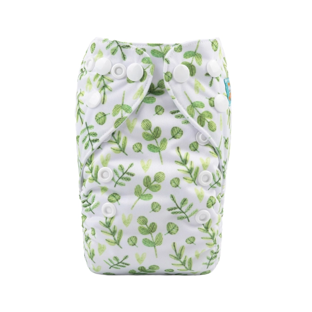 ALVABABY Newborn Pocket Cloth Diaper-Leaves(SH187A)