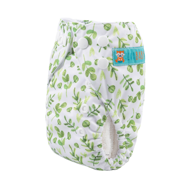 ALVABABY Newborn Pocket Cloth Diaper-Leaves(SH187A)