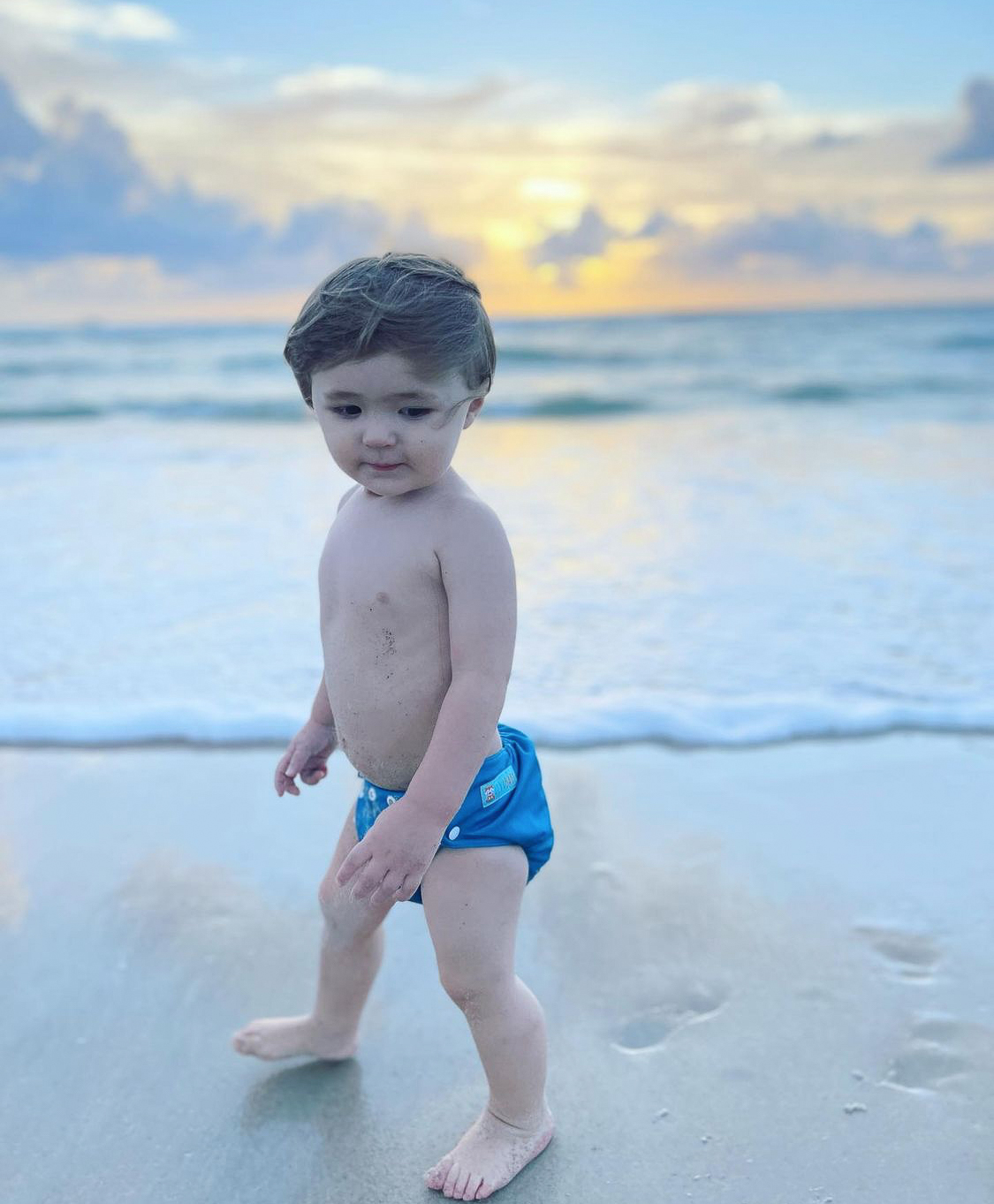 ALVABABY Solid Cloth Diaper - One Size Adjustable Washable & Reusable Diaper with Pocket for Babies (Blue, B06A)