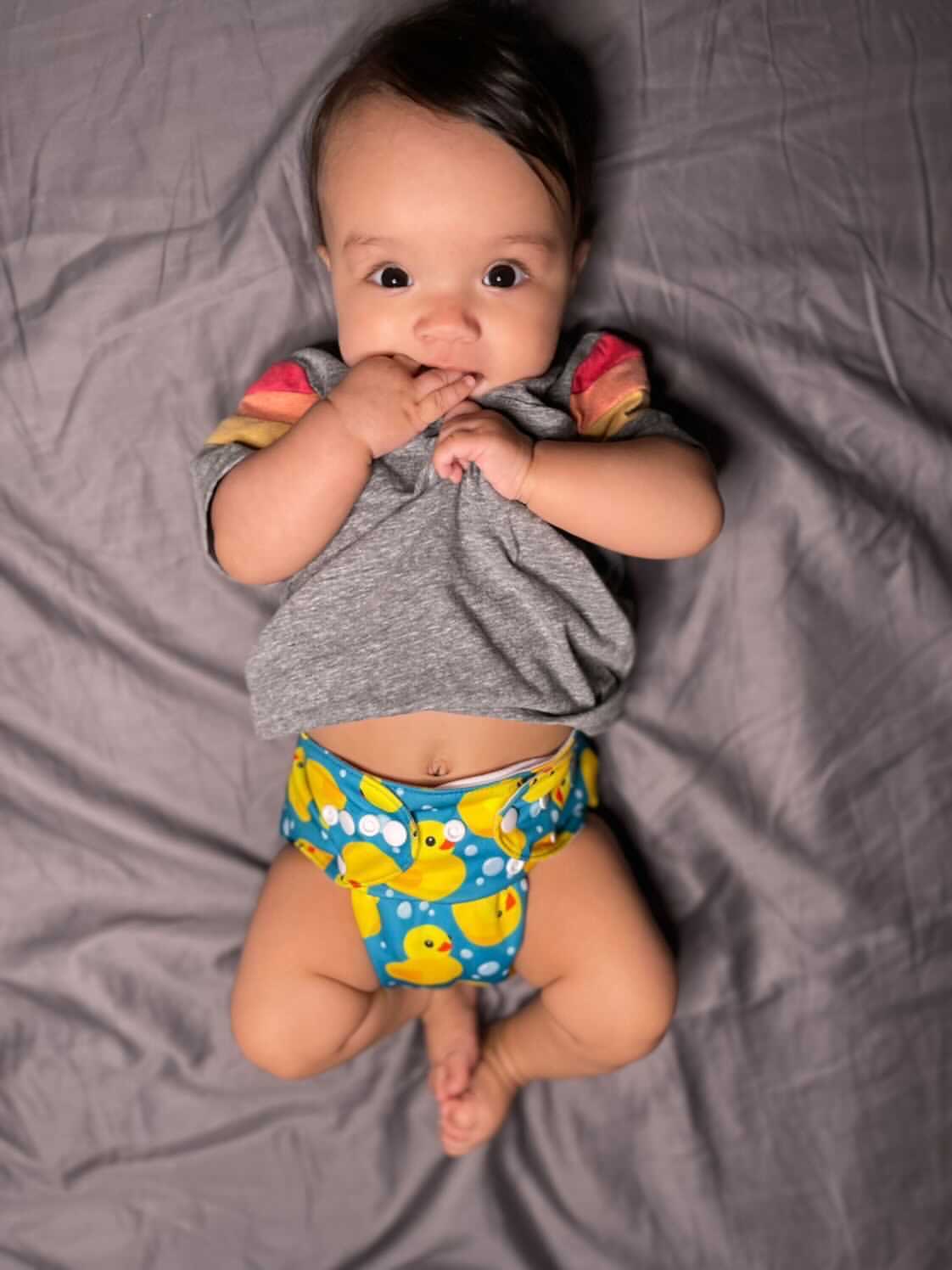 ALVABABY Print Cloth Diaper - One Size Adjustable Washable & Reusable Diaper with Pocket for Babies-(Duck, H114A)