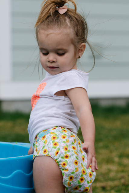 ALVABABY One Size Print Pocket Cloth Diaper -Sunflowers(H222A)