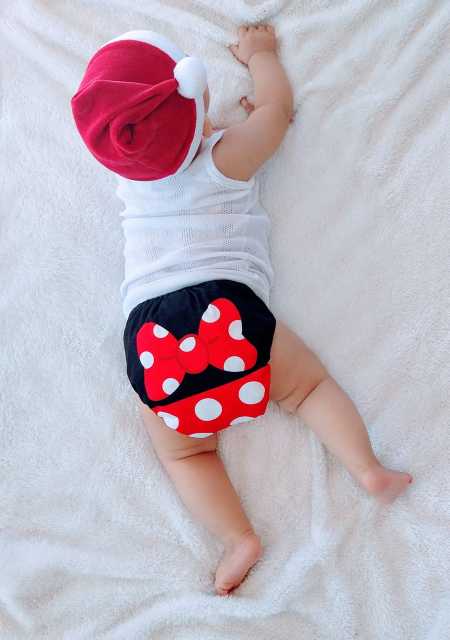 ALVABABY One Size Positioning Printed Cloth Diaper -Minnie(YD70A)