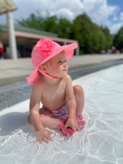 ALVABABY One Size Printed Swim Diaper -Pink cute whale (YK66A)