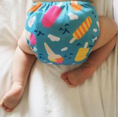 ALVABABY One Size Print Pocket Cloth Diaper -ice cream(H076A)