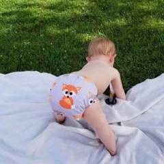 ALVABABY One Size Print Pocket Cloth Diaper-Fox(H042A)