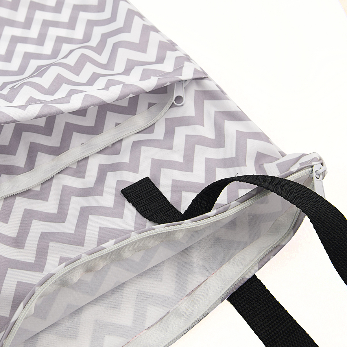 ALVABABY Large Wet Dry Bag,Waterproof Hanging Cloth Bag with Double Zippered Pockets (HL-S33)