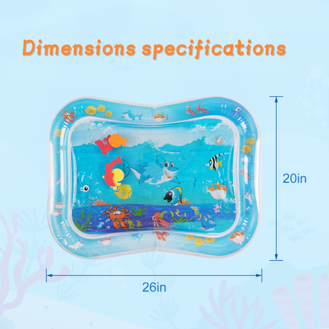 Tummy Time Baby Water Mat/ Inflatable Baby Water Play Mat for Infants and Toddlers Baby Toys-WPF01