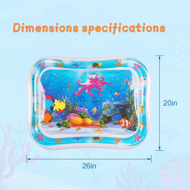 Tummy Time Baby Water Mat/ Inflatable Baby Water Play Mat for Infants and Toddlers Baby Toys -WPF02
