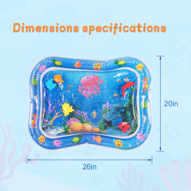 Tummy Time Baby Water Mat/ Inflatable Baby Water Play Mat for Infants and Toddlers Baby Toys-WPF04